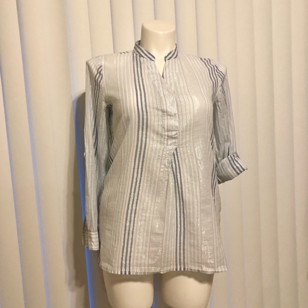 VINCE CAMUTO tunic top long adjustable sleeves